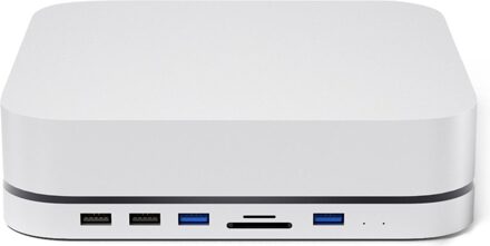 Geeek USB-C hub - USB3.0 docking station voor Apple Mac mini (2018 &2020 M1) incl. 2,5” SSD en HDD behuizing Zilver