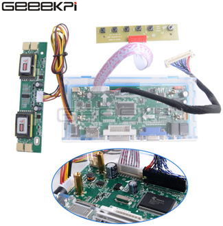 GeeekPi New NT68676 Board Kit for LTN154X3-L0D HDMI+DVI+VGA LCD LED screen Controller Board Driver And Acrylic Case Kit