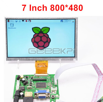 GeeekPi Raspberry Pi 7 inch High-resolution 800*480 TFT LCD Display Screen Monitor with Driver Board for Raspberry Pi / Windows