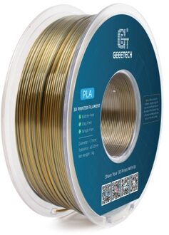 Geeetech Silk PLA Filament for 3D Printer 1.75mm Dimensional Accuracy +/- 0.03mm High Quality Double Color 3D Printing Material 1kg Spool (2.2 lbs) -Gold+Silver
