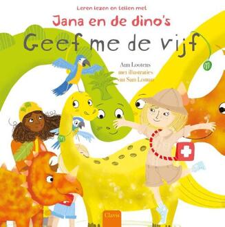 Geef Me De Vijf - Leren Lezen En Tellen Met Jana En De Dino's - Ann Lootens