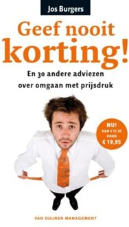 Geef nooit korting! - Boek Jos Burgers (9089650717)
