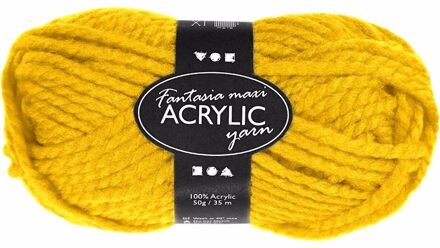 Geel maxi acryl garen 35 meter