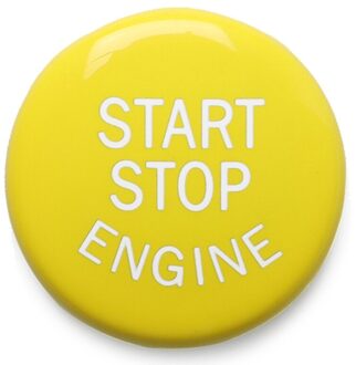 Geel Motor Start Stop Knop Cover Voor Bmw E-Chassis E46 E60 E90 E92 E87 E82 E64 E70 E71 e53 E89 E39
