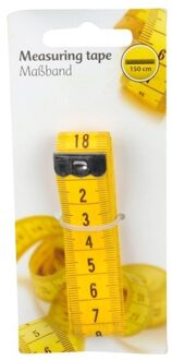 Geel plastic meetlint 150 cm - Meetlint