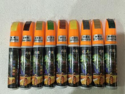 Geel series-1pcs Citroengeel Gouden Abrikoos Pro Herstellen Auto Remover Scratch Reparatie Verf Pen Clear Blight geel