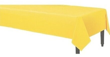 Geel tafelkleed 120 x 180 cm stof/textiel