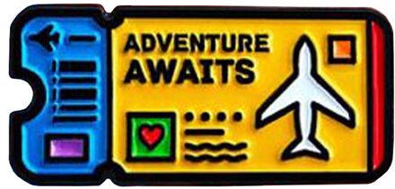 Geel Ticket, Emaille Emaille Pin