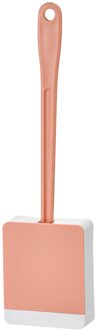Geen Dode Wc Borstel Water Lekvrije Met Base Siliconen Wc Platte Kop Flexibele Zachte Haren Borstel Met Sneldrogend houder Set roze