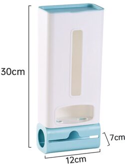 Geen Drlling Keuken Opbergdoos Muur Opknoping Super Sticky Vuilniszak Opbergdoos Creatieve Keuken Accessoires blauw