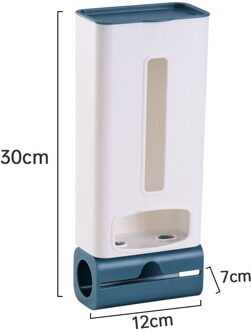 Geen Drlling Keuken Opbergdoos Muur Opknoping Super Sticky Vuilniszak Opbergdoos Creatieve Keuken Accessoires diep blauw