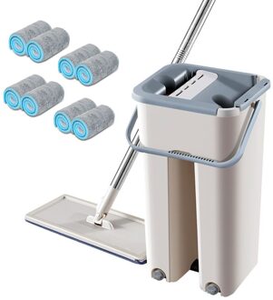 Geen Hand-Wassen Microfiber Huishoudelijke Reinigingsdoekje Geen Dode Hoeken Geen Behoefte Om Squeeze Water Lui Essentiële 8stk mop cloth