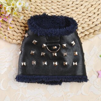 Geen Pull Lederen Harnas Hond Warme Fleece Gewatteerde Kat Pet Puppy Harnas Winterjas Jas Vest Voor Kleine Honden Chihuahua yorkshire 12