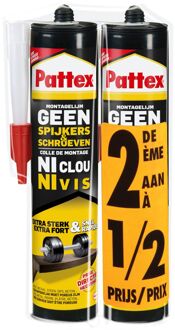 geen spijkers en schroeven montagelijm duoverpakking - 2 x 400 gram