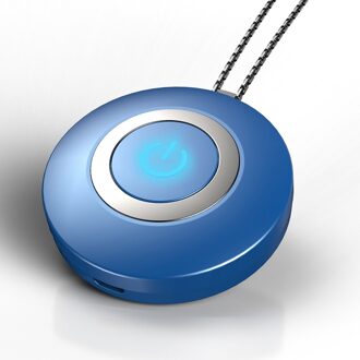 Geen Straling Usb Luchtreiniger Persoonlijke Mini Ketting Negatieve Ionen Luchtverfrisser Volwassen Negatieve Noise Luchtreiniger Wearable blauw