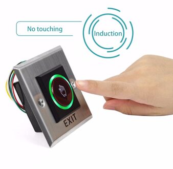 Geen Touch Sensor Exit Schakelaar Inductie Type Inductieve Exit Vrijgaveknop Schakelaar Toegangscontrole DC12V Met Led Lampje