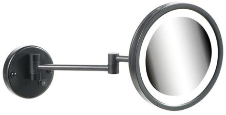 Geesa Cosmetic Collection Scheer- en Cosmeticaspiegel Ø 21,5 cm LED 2-arm Zwart