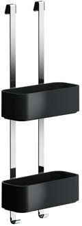 Geesa Frame Doucherek hangend dubbel 25 cm - Zwart / Chroom