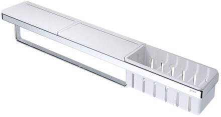 Geesa Frame Planchet met handdoekrek en douchemand - Wit / Chroom