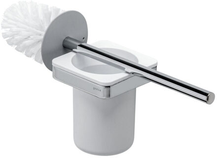 Geesa Frame Toiletborstel met houder - Wit / Chroom