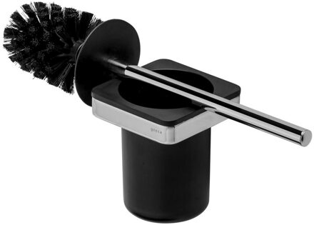 Geesa Frame Toiletborstel met houder - Zwart / Chroom