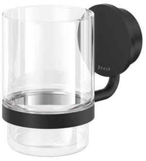 Geesa Glashouder met Glas Geesa Opal Zwart Wit Chroom