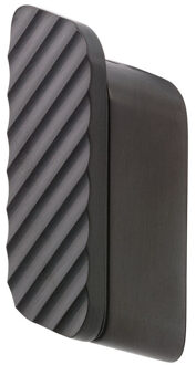 Geesa Handdoekhaak Medium Met Diagonaal Strepenpatroon Geesa Shift Zwart Metaal Geborsteld