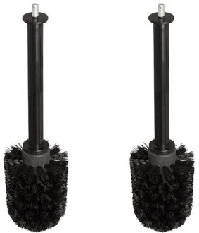 Geesa Hotel borstelkop met connector zwart (2 stuks) 91224450 Zwart/Chroom (Zwart)