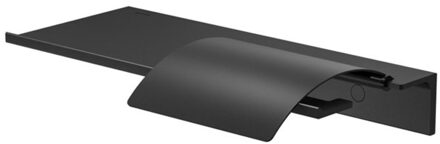 Geesa Leev Planchet met Toiletrolhouder 28 cm - Met klep - Zwart