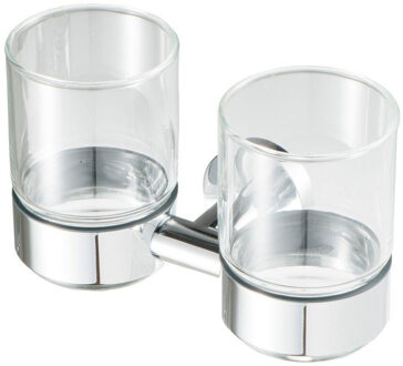 Geesa Nemox Glashouder met glas dubbel - Chroom