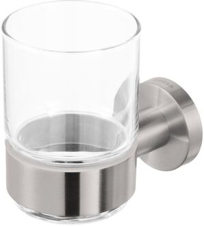 Geesa Nemox Glashouder met glas - RVS geborsteld