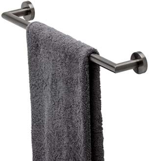 Geesa Nemox Handdoekrek 49.9cm Zwart metaal geborsteld 916507-09-45 Zwart metaal geborsteld (antraciet)