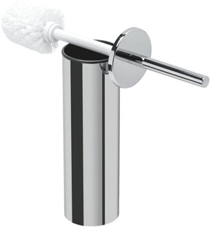 Geesa Nemox Toiletborstel met houder - Vrijstaand - Witte borstelkop - Chroom