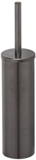 Geesa Nemox Toiletborstel met houder - Zwart metaal geborsteld