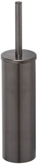 Geesa Nemox Toiletborstel met houder - Zwart metaal geborsteld