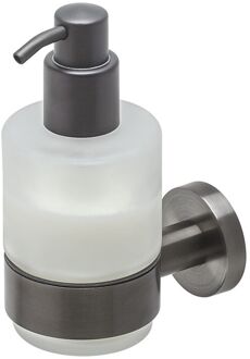 Geesa Nemox Zeepdispenser 200 ml Zwart metaal geborsteld 91651609 Zwart Metaal Geborsteld (Antraciet)