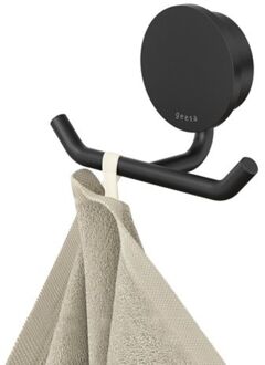 Geesa Opal Dubbele Handdoekhaak - Zwart