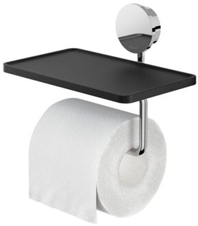 Geesa Opal Toiletrolhouder met Planchet - Chroom Zilver