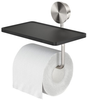 Geesa Opal Toiletrolhouder met Planchet - RVS Zilver