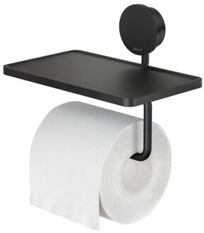 Geesa Opal Toiletrolhouder met Planchet - Zwart