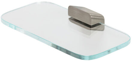 Geesa Planchet en Zeephouder Geesa Shift Geborsteld RVS Met Transparant Glas
