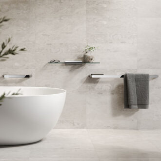 Geesa Planchet Geesa Shift Chroom Met Transparant Glas 60 cm Geesa