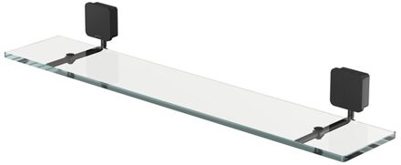 Geesa Planchet Geesa Topaz Met Glas en Muurbeugel Mat Zwart