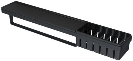 Geesa Planchet met Handdoekrek en Douchemand Geesa Frame Zwart