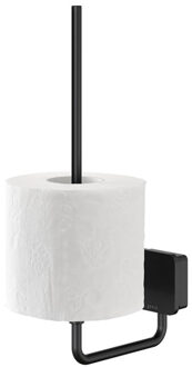 Geesa Reserve Toiletrolhouder Geesa Topaz Minimalistisch Mat Zwart Geesa