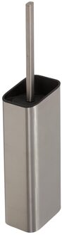 Geesa Shift Toiletborstel met houder RVS geborsteld (zwarte deksel en borstel) 919911-05-06