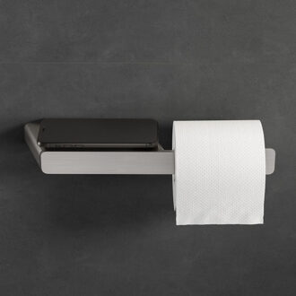 Geesa Shift toiletrolhouder zonder klep met planchet RVS geborsteld