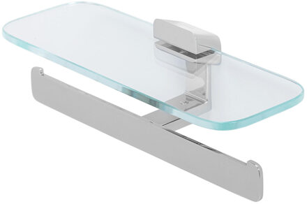 Geesa Toiletrolhouder Dubbel Met Transparant Planchet Geesa Shift Chroom