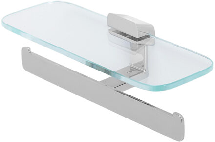 Geesa Toiletrolhouder Dubbel Met Transparant Planchet Geesa Shift Chroom