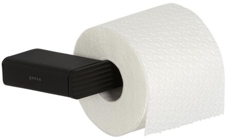 Geesa Toiletrolhouder Geesa Shift Zonder Klep met Horizontaal Strepenpatroon Zwart